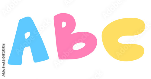 Foto letters spelling the alphabet