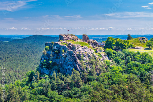 Tableau sur toile A bird's-eye view of Regenstein Castle
