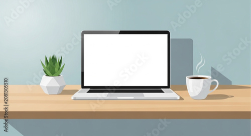 laptop and coffee cup