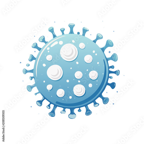 Blue Coronavirus Vector Illustration