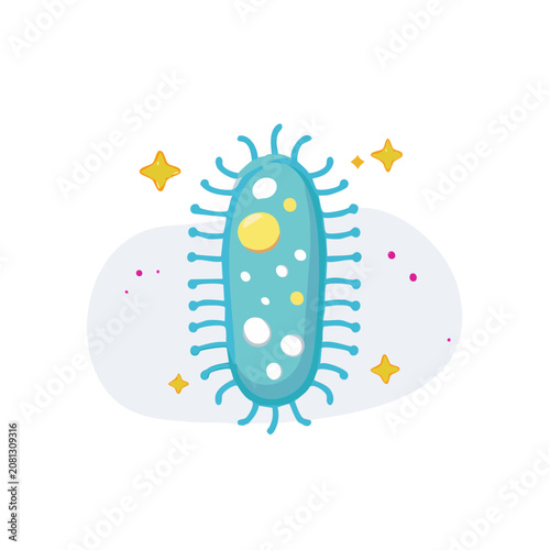 Cartoon Bacterium Vector Illustration