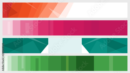 Abstract Geometric Web Banner Set and Website Header Templates