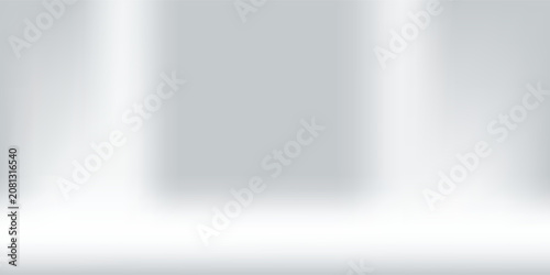Modern gray studio background or backdrop 3D room lightbox simple abstract modern design