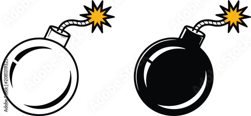 Konstfotografi Bomb Icon For Game And Mobile App Interface