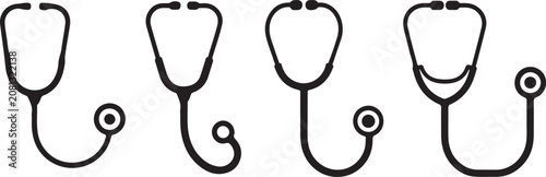 Foto Cardiology Stethoscope Symbol for Diagnostic Equipment
