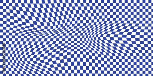 Black and white checker pattern vector illustration. Abstract checkered chessboard or checkerboard for game, grid with geometric square shape, race or rally flag