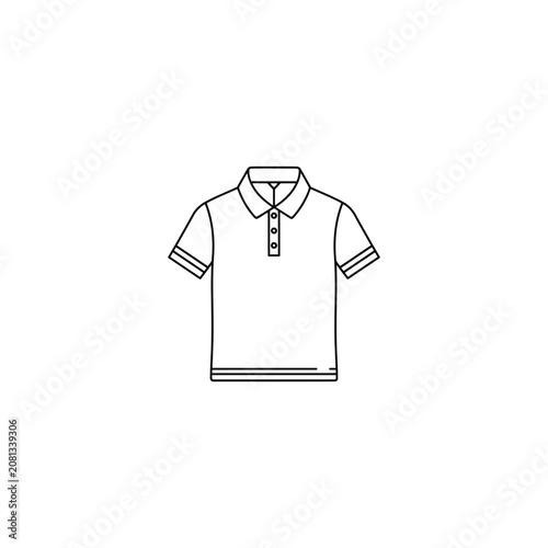 Black and white polo shirt icon