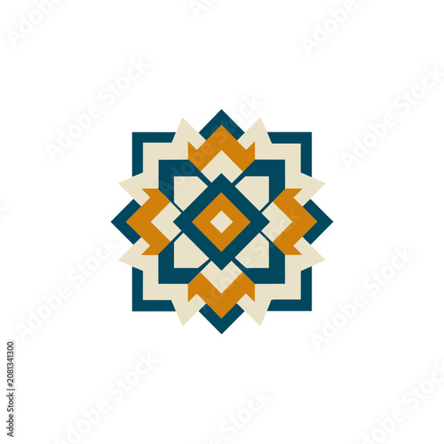 Symmetrical Geometric Star Pattern Vector
