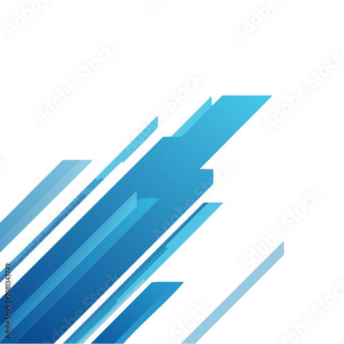Abstract Blue Geometric Vector Shapes