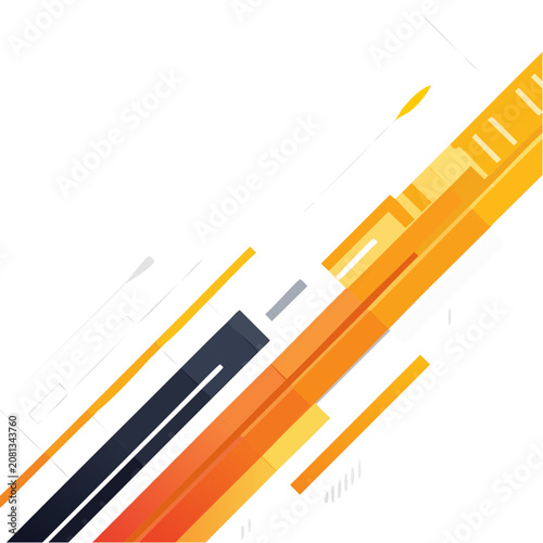 Abstract dynamic geometric lines with gradient colors