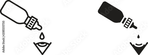 Bild auf Leinwand eye drop icon for website projects