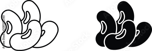Tableau sur toile Kidney plant bean icon for website projects