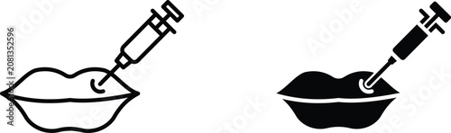 Photos Lips injection icon for website projects