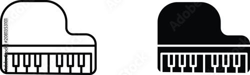 Obraz na plátně Piano icon for website projects