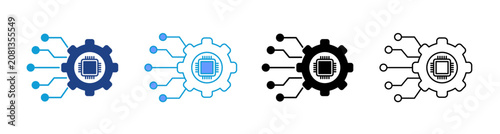 Technology Icon Set Multiple Style.