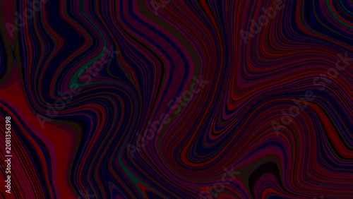 Bild auf Leinwand Dark abstract liquid swirl pattern with red, blue, and purple waves