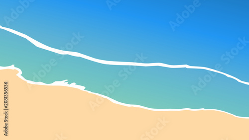 Bild auf Leinwand Gradient landscap sandy beach
