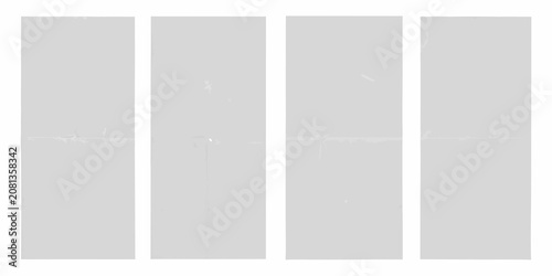 Photography four vertical sheets of clean white paper with subtle creases texture blank stat
