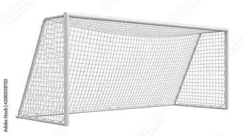 Black and white line art illustration of a soccer goal net isolated on a clean white background for sports design isolated on transparent background