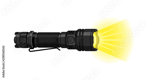 Summer camping tactical flashlight with bright yellow beam