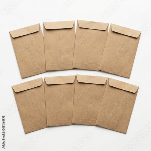 Seed Packaging Pouches Isolated on White Background