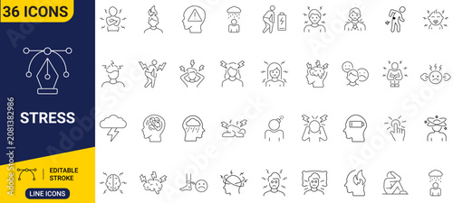 Fotografía Stress icon set
