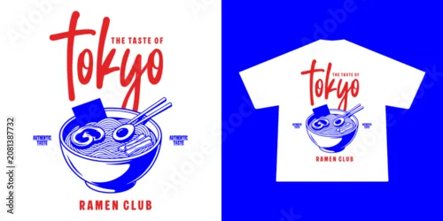Fototapeta na wymiar Vintage Ramen with Hand Drawn Sketch Illustration for t shirt  poster. etc.