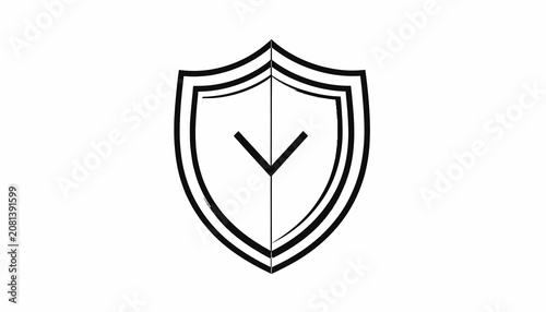 Fotografi Shield icon with check mark.