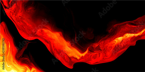 Obraz na plátně Fiery abstract representation of intense heat and dynamic energy, swirling patte