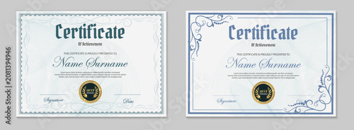 Foto Certificate template set