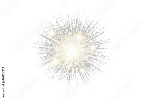 Sparkling Burst Isolated Light Flare Effect