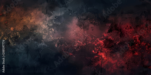 Fotografía Ethereal smoky wisps of color, resembling a cosmic nebula or abstract texture, drift across a dark background, creating a sense of mystery and depth