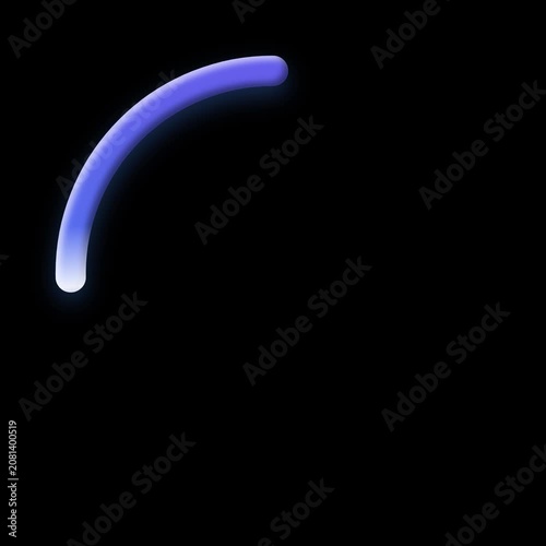 Blue neon punctuation marks on black background animated