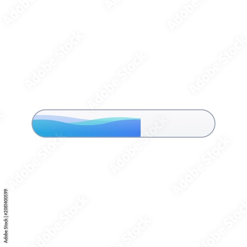 Blue gradient loading bar animation elements