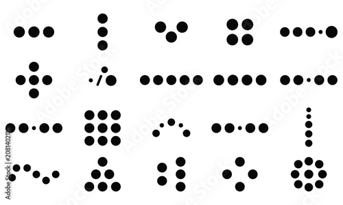 Minimalist geometric dot patterns collection for creative graphic design layout