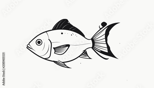 Detailed drawing of a fish.