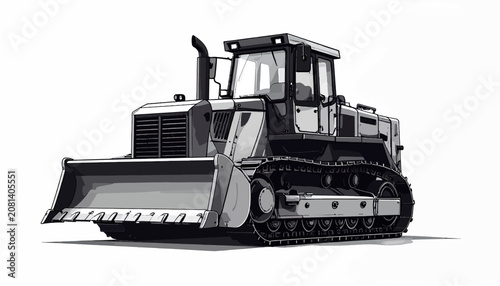 Bulldozer Construction Equipment Heavy Machinery.