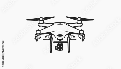 Drone with camera and propellers.