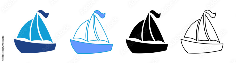 Foto Ship Icon Set Multiple Style