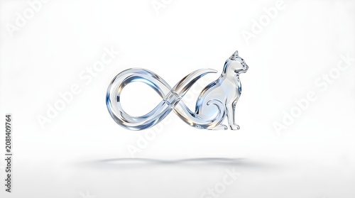 International Cat Day Cute and Creative Cat Celebration Concept on White Background