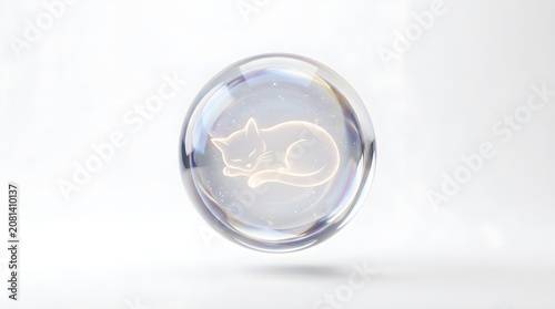 International Cat Day Cute and Creative Cat Celebration Concept on White Background