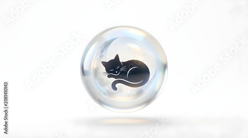 International Cat Day Cute and Creative Cat Celebration Concept on White Background