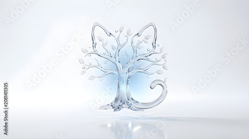 International Cat Day Cute and Creative Cat Celebration Concept on White Background