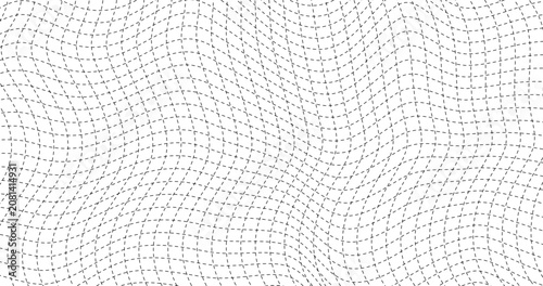 Wave lines Grid squiggle Dashes Abstract geometric background