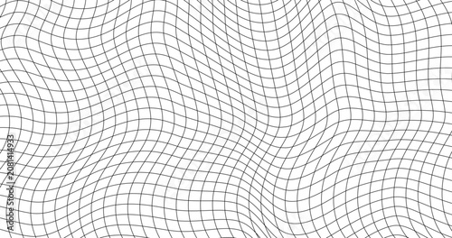 Grid mesh lattice grating with distort deform array of lines graphics