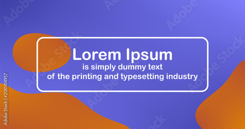 Orange Fluid Shapes on background Purple wallpaper gradient poster Template
