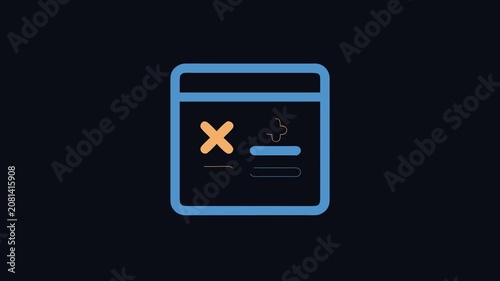 Calculator icon for mathematical operations and financial calculations concept