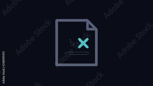 Digital math file icon on black background flat design