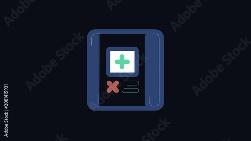 Minimalist style Math notebook icon with simple calculations