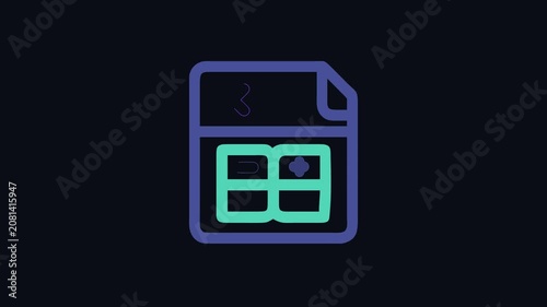 Flat illustration of an equation sheet with math symbols